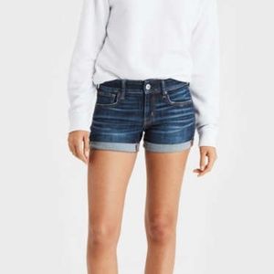 American Eagle Cuffed Super Stretch Denim Shorts